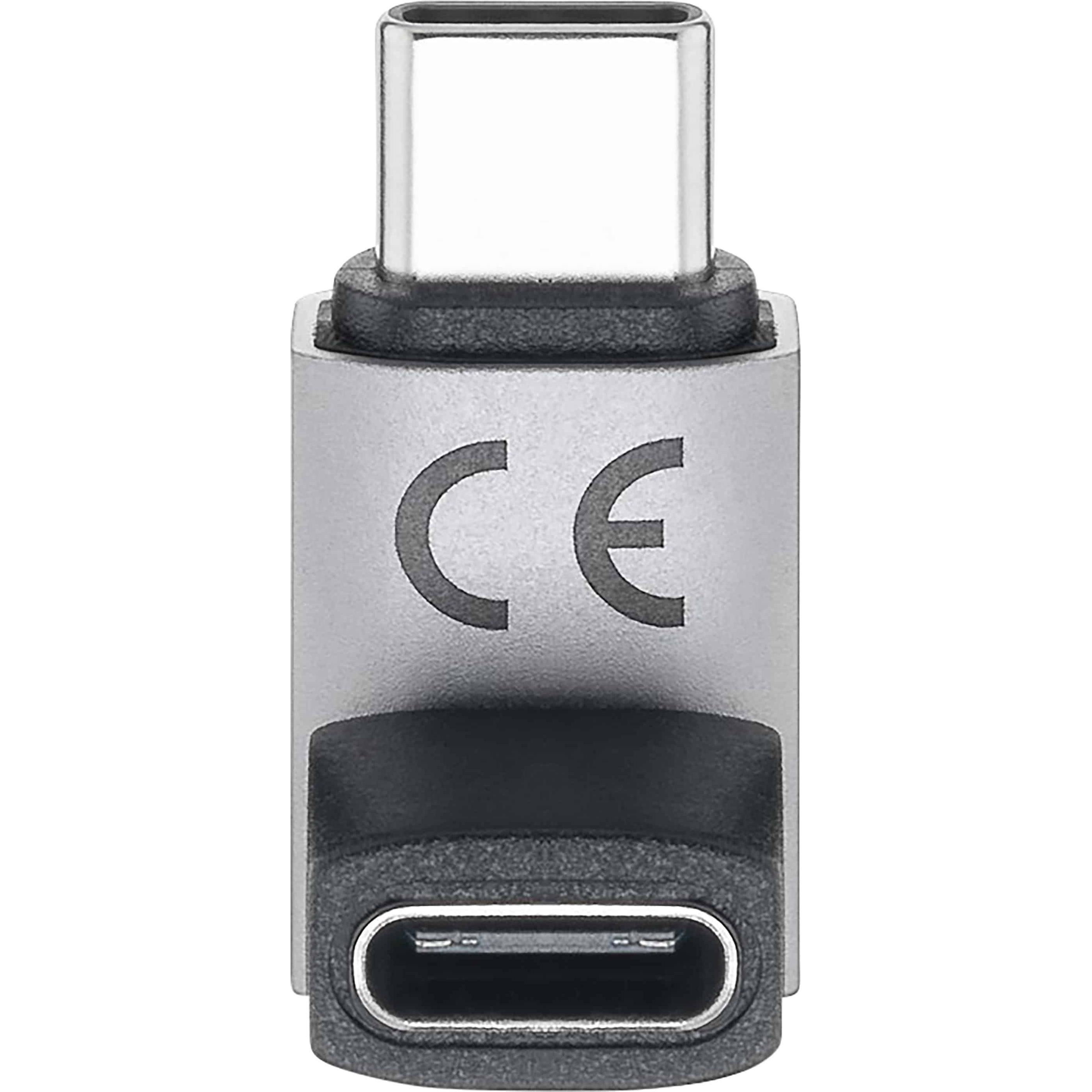 Thumbnail - Goobay USB-C-Adapter vertikal 90° rotiert, USB4 (240 W), USB Ladegerät, Silber