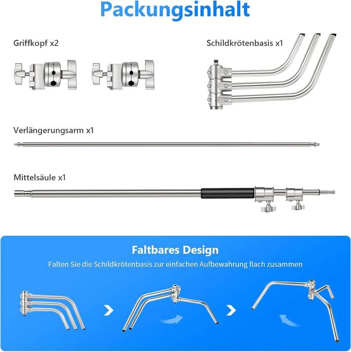 Image du produit Neewer SC320 C-stand 128 cm lighting tripod (330 cm)