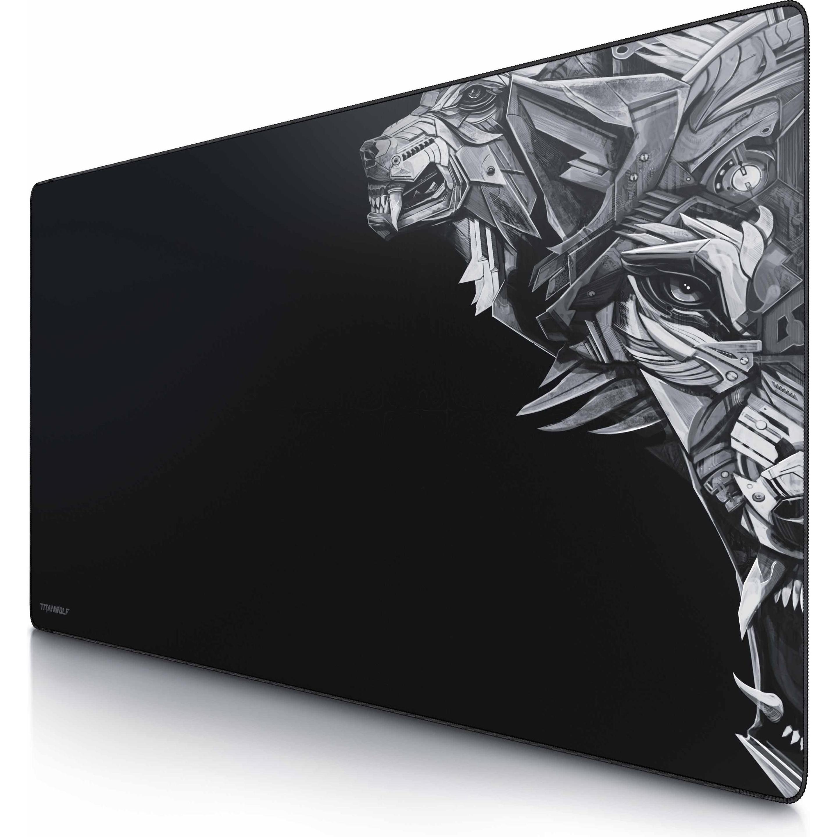Titanwolf Gaming Mauspad, XXXL Speed Mausmatte 1200 x 600 mm, Geschwindigkeit & Präzision, Delta, Mausmatte, Schwarz