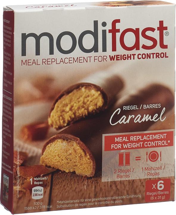 Actual product image Modifast Riegel Caramel (Caramel, 6 pcs., 221 g)