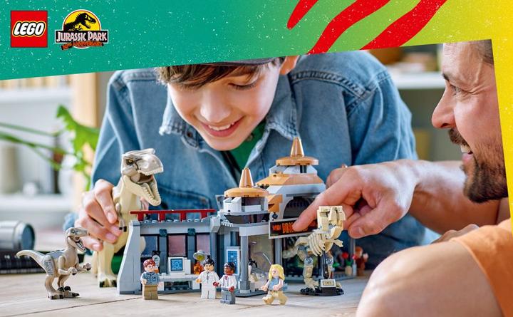 Image du produit LEGO Attaque du T. rex et du raptor sur le centre des visiteurs (76961, LEGO Jurassic World)