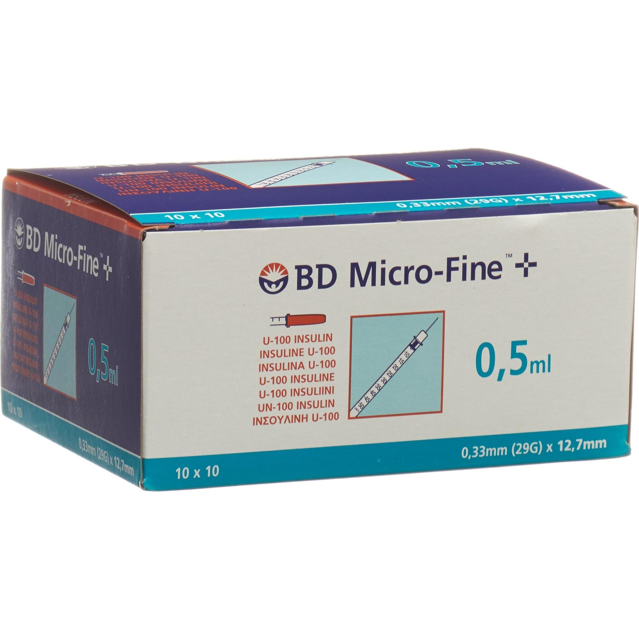 BD, Bluttest, + U100 Insulin Spritzen 12.7 x 0.33 mm (Insulinspritze)