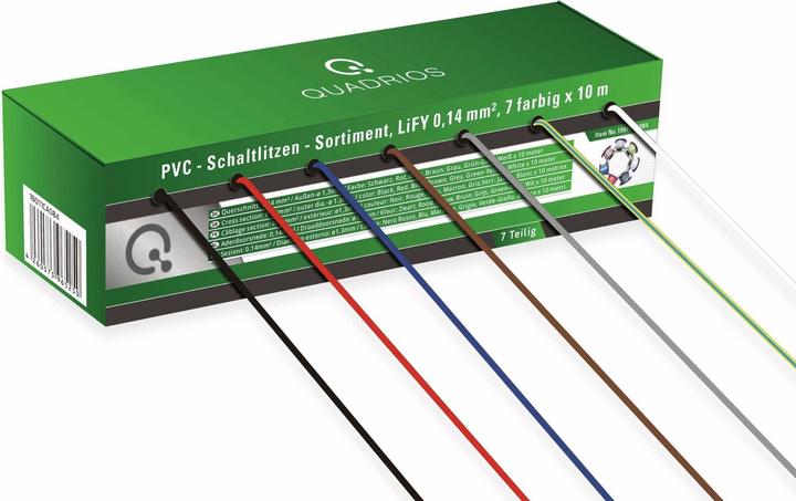 Productafbeelding Quadrios 19011CA084 Staaldraad LiFY 1 x 0,14 mm² Blauw, Bruin, Groen, Geel, Grijs, Rood, Zwart, Wit 70 m (70 m)
