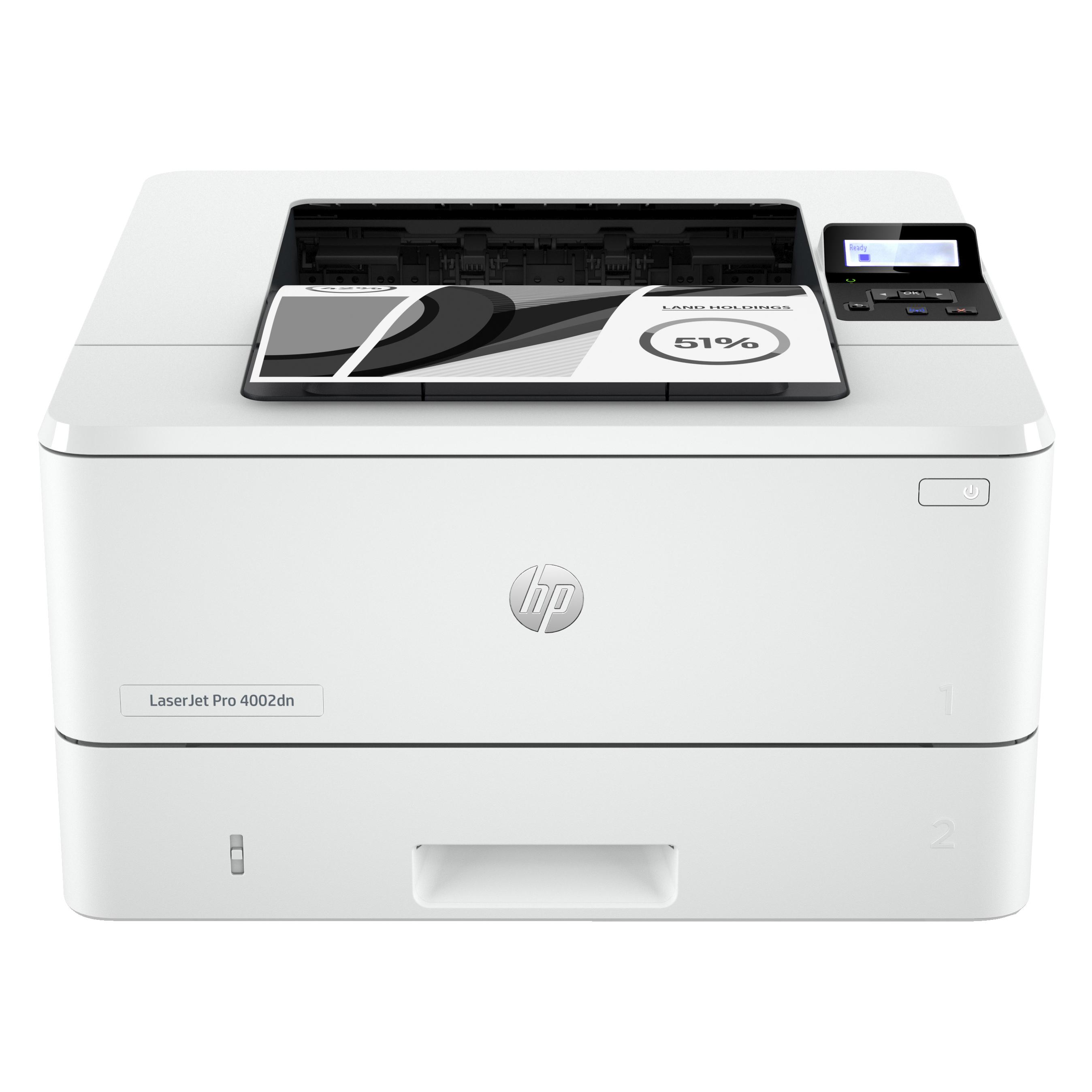 HP LaserJet Pro 4002dn (Laser, Schwarz-Weiss), Drucker, Weiss