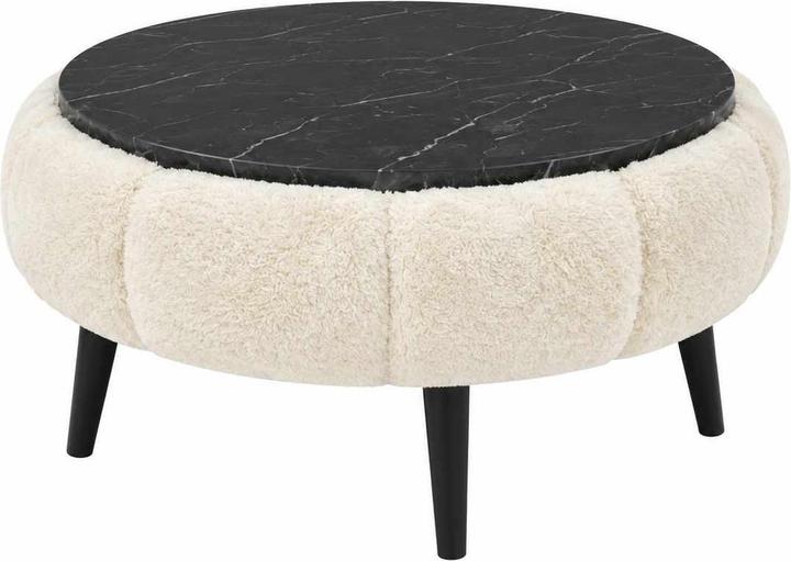 Creme, Schwarz Marmor