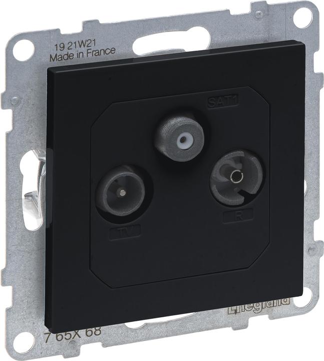 Actual product image Legrand SEANO feed-through socket 765468 TV-R-SAT f.HD-TV in the colour version (Plug socket)