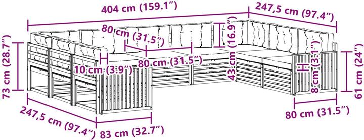 Produktbild vidaXL Outdoor-Sofa