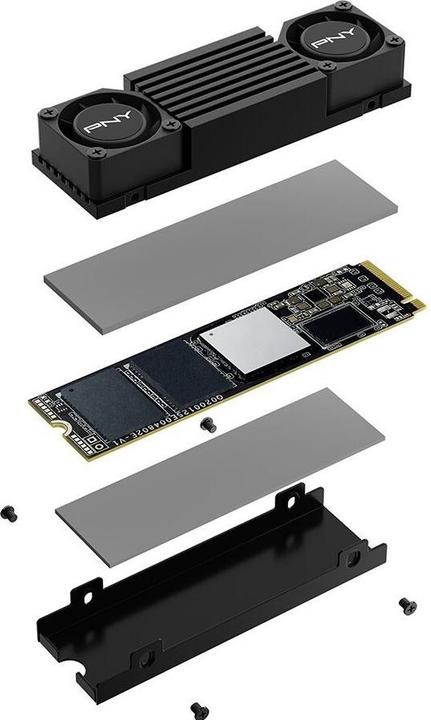 Produktbild PNY CS3150 1TB SSD M.2 GEN5 NVMe Black Heatsink (1000 GB, M.2 2280)