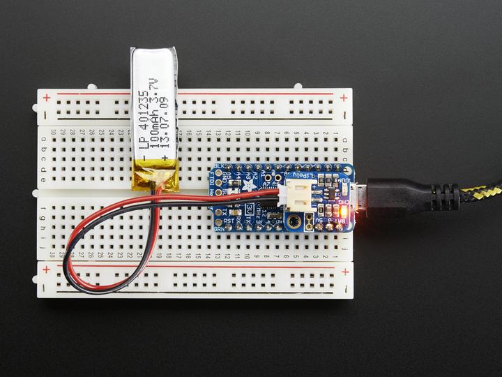 Actual product image Adafruit Pro Trinket LiIon/LiPoly Backpack Add-On (Various)