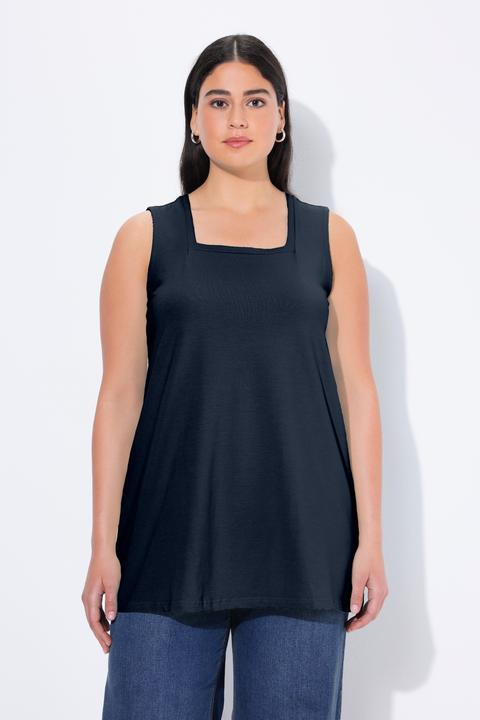 Immagine prodotto Ulla Popken Top dal taglio lungo e smanicato con vestibilità classica e scollo rettangolare (46, 48)