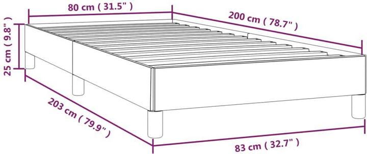Produktbild vidaXL Bettgestell (80 x 200 cm)