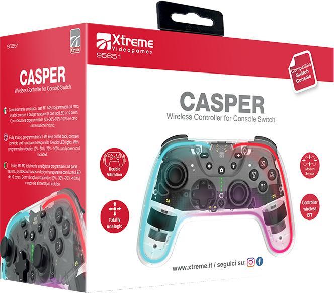 Actual product image PowerA Xtreme 95651 Game Peripheral Black, Transparent Bluetooth Analog/Digital Gamepad Nintendo Swi (Switch)