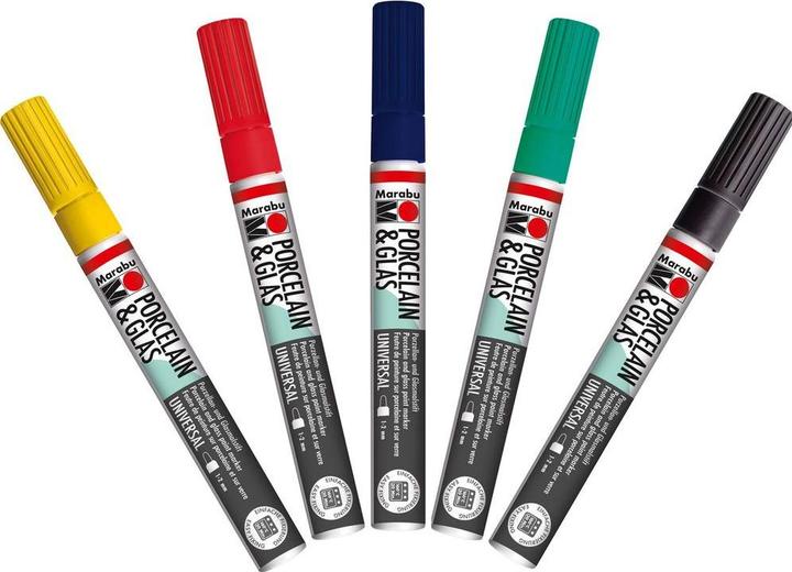 Image du produit Marabu Stylo pour peinture sur porcelaine et verre (5x)