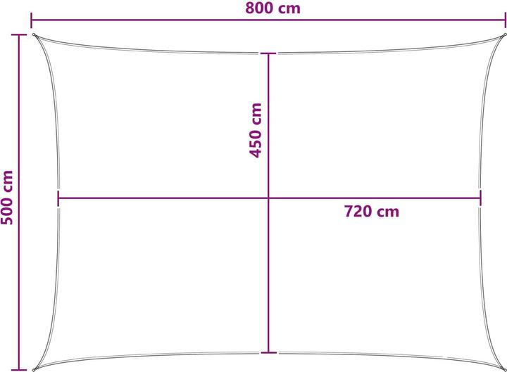 Produktbild vidaXL Sonnensegel (500 x 800 cm)
