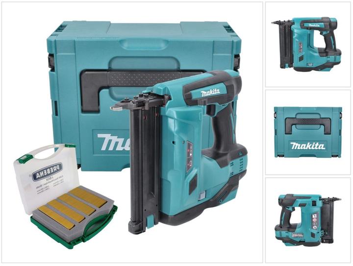 Actual product image Makita DBN 500 ZJ Cordless Brad Nailer 15-50 mm 90° 18 V + MakPac + Finishing Nails/Brads J-Box, 800