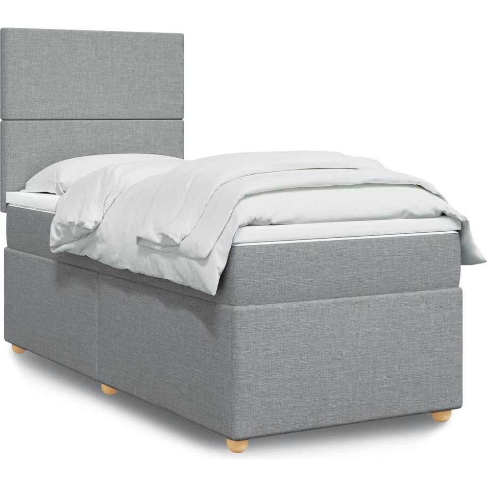 VidaXL, Bett, Bo x springbett mit Matratze 120 x 200 cm Stoff (120 x 200 cm)