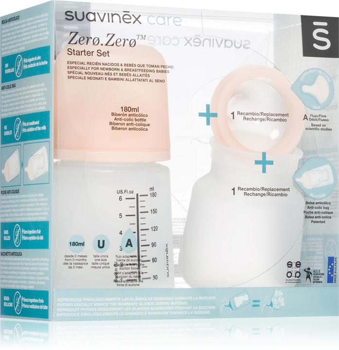 Actual product image Suavinex Zero.Zero Starter Kit (180 ml)
