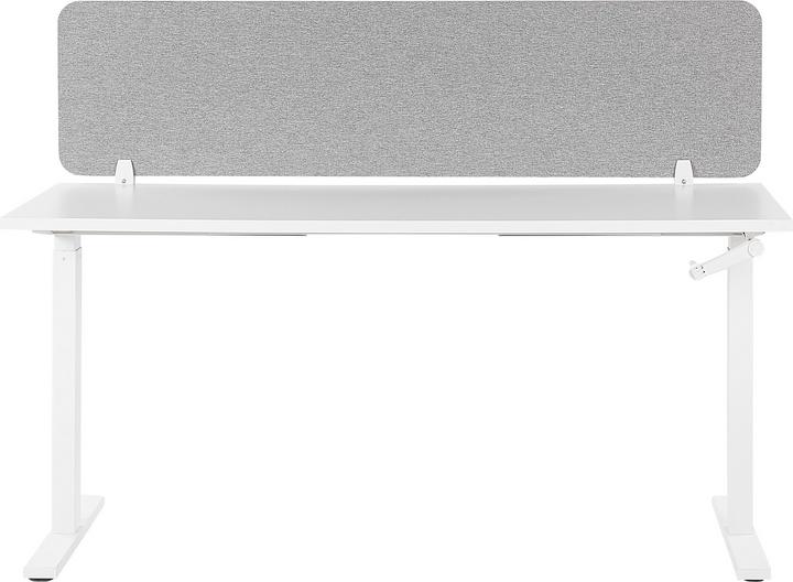 Produktbild Beliani Schreibtischtrennwand hellgrau 130 x 40 cm WALLY (130 x 40 cm)