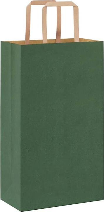 Image du produit vidaXL Sacs en papier kraft 50 pcs. avec anse Vert 21x11x36 cm Sac en papier (50x)