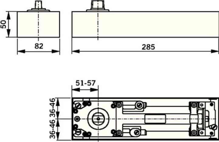 Productafbeelding Dormakaba Vloerveer BTS 75 V (Kamerdeur, Objectdeur, Interieur)
