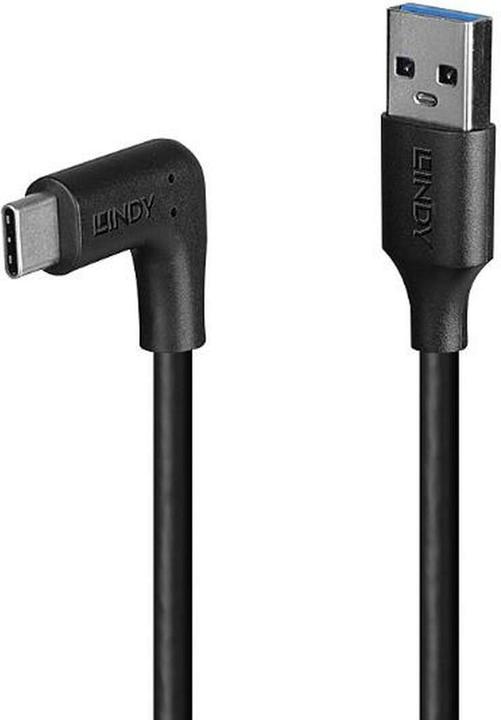 Actual product image Lindy 0.5m USB 3.2 type A to C cable 90° angled (32012) (0.50 m, 15 W)