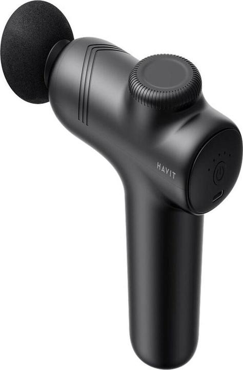 Immagine prodotto Havit - Mini Massage Gun (MG1508) - 7.4V, 15W, 3000RPM, 1500mAh - Black (5 Passi, 120 min)
