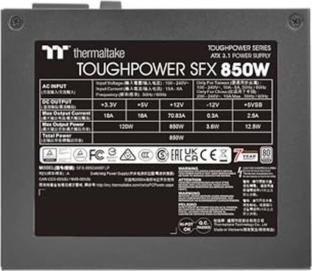 Image du produit Thermaltake TT Toughpower SFX Platinum 850W (850 W)