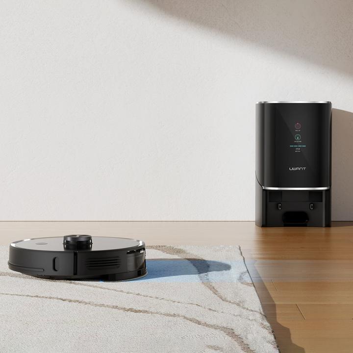 Actual product image Uwant U100 Robot Vacuum Cleaner with Mop Function + Charging/Cleaning Station - Black (Vacuum mopping robot)