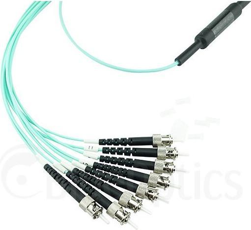 Produktbild BlueOptics LWL MTP/4xST Breakout Kabel OM3 7.5 Meter (7.50 m)