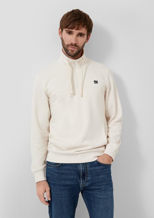 Produktbild s.Oliver Sweatshirt Sweatshirt mit Eingrifftaschen und Label-Patch (M)