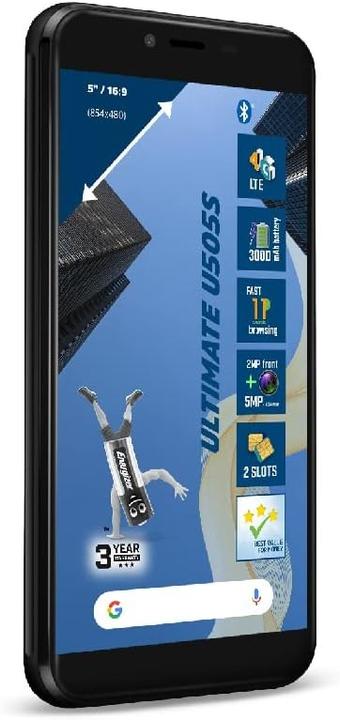 Productafbeelding Energizer Ultimate U505S Smartphone - Smartphone 1 GB RAM 16 GB 5 Inch 4G Dual Sim EU (Zwart) (16 GB, Juoda, 5", Dubbele SIM)