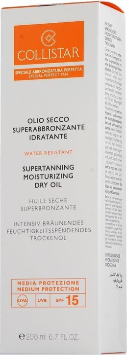 Immagine prodotto Collistar Olio secco superabbronzante Spf 15 (Spray solare, SPF 15, 200 ml, 150 g)