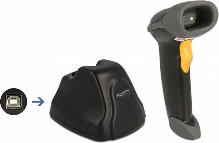 Immagine prodotto Delock Scanner di codici a barre da 2,4 GHz 1D e 2D con stazione di ricarica (Codici a barre 2D, Codici a barre 1D)