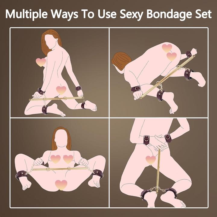Actual product image No Name BDSM bondage spreader bar set