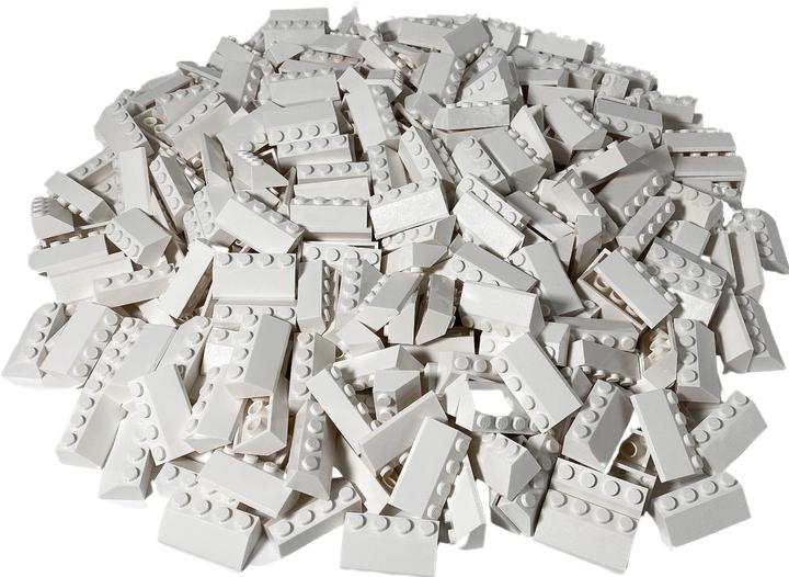 Actual product image LEGO 2x4 roof bricks white / 250 pieces / White bricks 3037 (3037, LEGO Accessories)