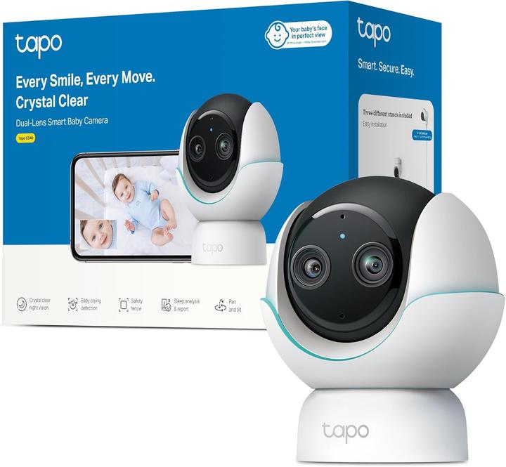 Actual product image TP-Link Tapo C840 Dual-Objektiv Smart Baby Kamera (1920 x 1080 Pixels, 2560 x 1440 Pixels)