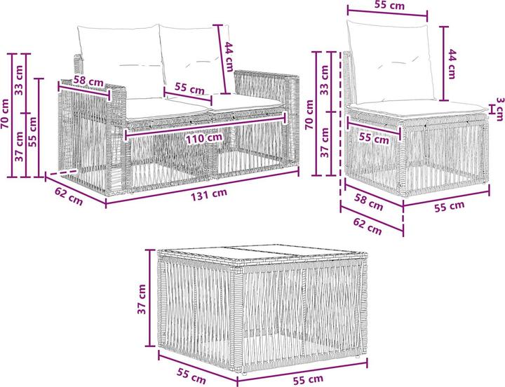 Immagine prodotto vidaXL Gartensofa-set