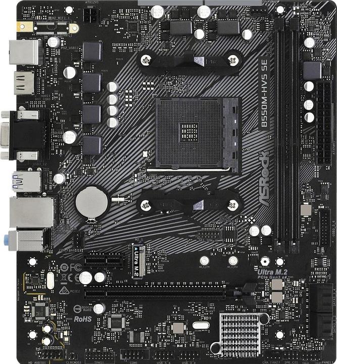 Produktbild AsRock B550M-HVS SE (AM4, AMD PRO 565, mATX)