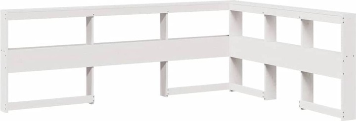 Immagine prodotto VidaXL Testiera con libreria a L bianca da 200 cm in legno di pino massiccio