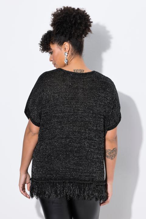 Immagine prodotto Miamoda Strickshirt, oversized, Glitzer-Effekt, Fransensaum (58)