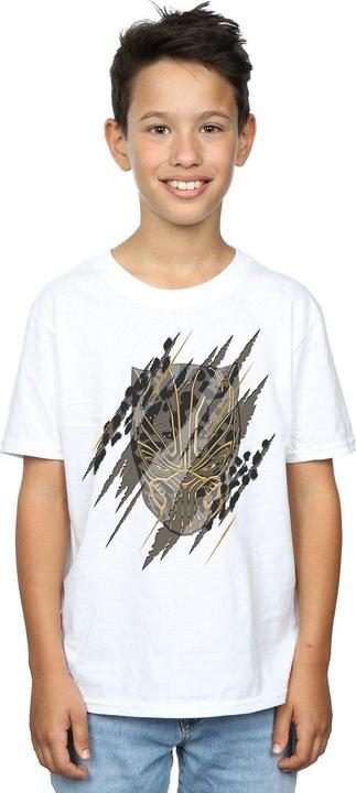 Produktbild Jungen Black Panther Gold Head TShirt (140, 146)