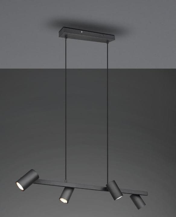 Produktbild Trio Marley -riippuvalaisin, 4-osainen, GU10, mattamusta (GU10)