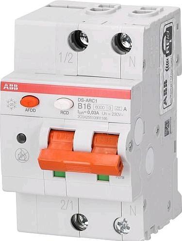 Actual product image Busch-Jaeger Busch-Jäger AFDD+FI/LS DS-ARC1A-B16/0,03, 6kA, 3TE Fault arc protective device+FI/LS DS-ARC1