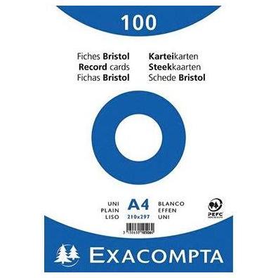 Exacompta, Karteikarten, Karteikarten (210 x 297 mm, 205 g/m², 100 x)