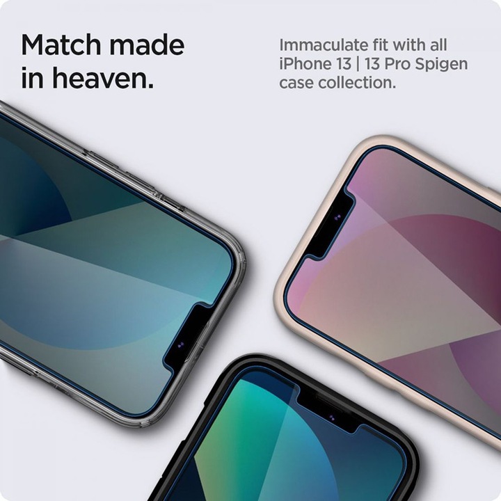 Image du produit Spigen VERRE TEMPERED GLASS.TR "EZ FIT" 2PACK IPHONE 13 / 13 PRO PRIVACY (2 pièce(s), Apple iPhone 14, Apple iPhone 13, Apple iPhone 13 Pro, Apple iPhone 16e)