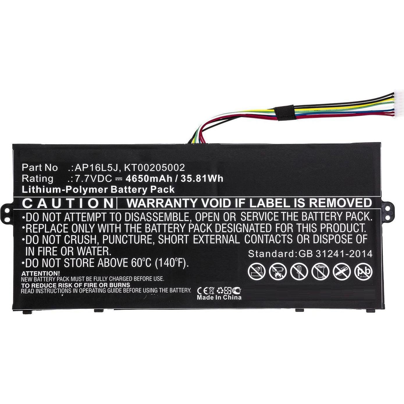 CoreParts Laptop Battery for Acer (4650 mAh), Notebook Akku, Schwarz