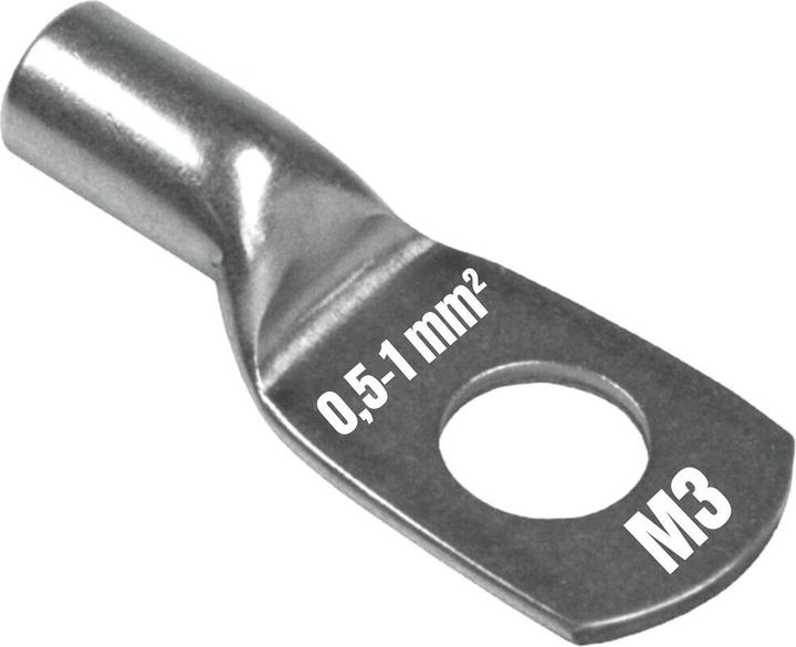 Kalitec NR1-M3 Rohrkabelschuh Reinnickel 0,5-1mm² M3 I für sehr hohe Temperaturen bis zu 650°C