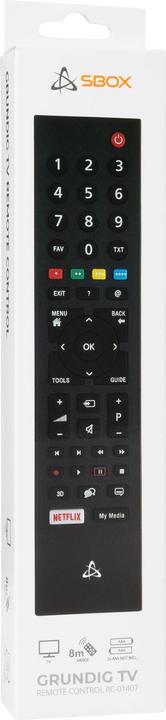 Produktbild Sbox RC-01407 Remote Control for Grundig TVs (Gerätespezifische Fernbedienung, Infrarot)