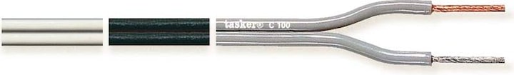 Produktbild Tasker Flat Audio Cable,schwarz,geschirmt, 100m, PVC (100 m)