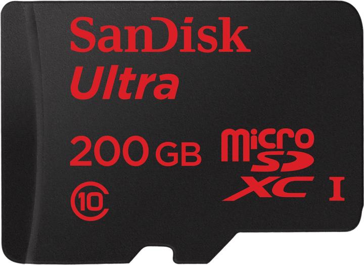 Actual product image Sandisk microSDXC Ultra Premium UHS-I with Adapter (200 GB, microSDXC, U1, UHS-I)